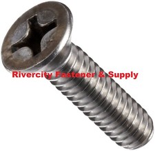 8-32x1/2 Phillips Flat Head Machine Screws 8-32x1/2 Stainless Bolts #8x32 x .50 picture