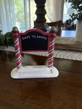 NEW Target Bullseye Christmas Chalk Board Days’ Til Santa Sign Winter Village picture