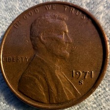 1971-S Lincoln Memorial Small Cent Error TRUST in Tim and bubble on the 7 picture