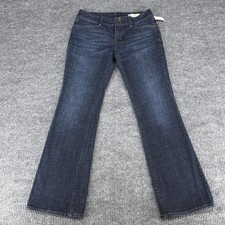 Y2K Gap Curvy Bootcut Jeans Womens 8L Tall Blue Dark Wash Mid Rise Stretch Denim picture