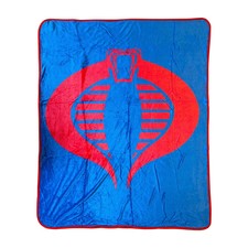 Hasbro G.I. Joe Cobra Symbol Blue 80's Cartoon Throw Blanket picture