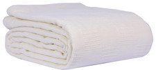 Hospital Thermal Blanket Throw Snag Free | 100% Cotton | Twin 66