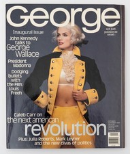 GEORGE Magazine Inaugural Issue OCT/NOV 1995 Cindy Crawford, JFK Kennedy Jr. picture