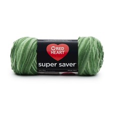 Share Red Heart E300.0629 Super Saver Economy Yarn, 1 Pack, Print - Green Tone picture