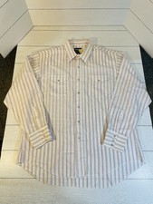 Wrangler X-Long Tails White Pearl Snap Rodeo Cowboy Western Shirt Sz 17 1/2 - 35 picture
