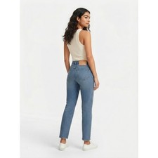 NWT Everlane The Cheeky Jean 90s Blue Denim High Rise Straight Leg picture