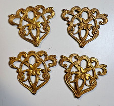4 : Antique Ornate 1930s Gilded Appliques Gothic Art Deco Salvage Embellishments picture