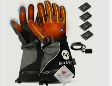 Morvat 16+ Hour Charge Men/Women Rechargeable Battery Electric Heated Gloves picture
