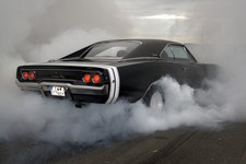 1968 DODGE CHARGER BURNOUT CLASSIC CAR POSTER PRINT 16x24 9MIL PAPER picture