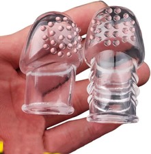 2 Pcs Reusable Clear Penis Sleeve, Soft Phimosis Stretcher Glans Condom with Lar picture