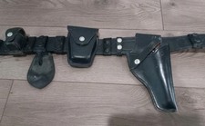 Jay Pee Vintage Leather Police  Belt With Holster And Accessories Mens Size 32 picture