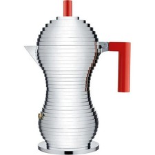 Alessi MDL023R PRE-OWNED Pulcina Espresso Coffee Maker (3-cup) Cast Aluminum picture