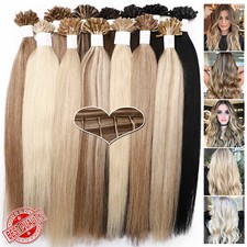 THICK Fusion Pre Bonded Keratin Nail U-Tip Real Remy Human Hair Extensions 8-24