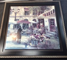 Brent Heighton,“Floral Promenade”, Framed, Art Print 25x25” picture