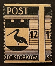Travelstamps: 1945-46 Germany Local Post Stamps Mi 14a Miscut Error Mint MNH OG picture
