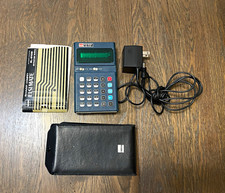RARE Vintage Sharp ELSI MATE EL-8109 Calculator Case Manual Adapter WORKING picture