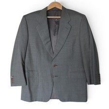 Canali Barneys NY Men's EU50/US40 Wool Silk Blazer Sport Coat Jacket Gray Italy picture
