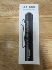 Olight I3T 2 EOS Black Sealed Flashlight Blue Brand New EDC Slim picture