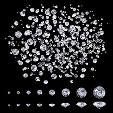 1080Pcs 8 Sizes Zirconia Stones, 1~6Mm Clear Loose CZ Stones Grade picture
