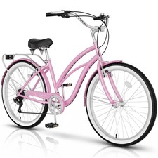 EOYOBIKE 7 Speed Commuter Bicycle for Adult Men Women 26 in Beach Cruiser Bike picture