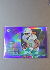 2021 Panini Playoff - Behind the Numbers Jaylen Waddle #BTN-JWA Purple Prizm (RC picture