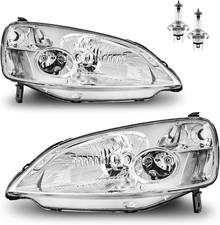 2001-2003 Honda Civic 2-Door 4-Door Headlight Assembly Pair Chrome Left Right picture