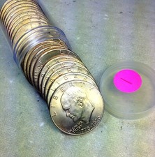 1976-P Type 2 Brilliant Uncirculated Eisenhower Ike Dollar Roll - 20 Coins picture