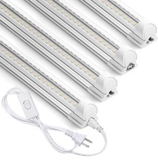 2~8 Pack 2FT LED Tube Light Fixture T8 Shop Light 20W 6000K 2600LM Power Cords picture