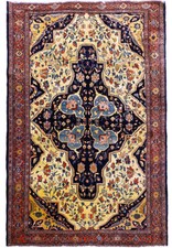 4x7' Authentic Antique Sarouuk Ferahaan Rug 1900's # F-6497 picture