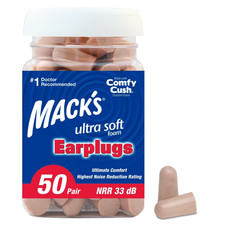 Mack's Ultra Soft Foam Earplugs, 50 Pair, 33dB Highest NRR. picture