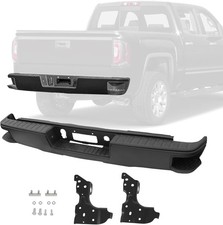 14-18 Chevy Silverado GMC Sierra 1500 Rear Step Bumper Assembly Black Steel w/o picture