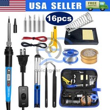 80W Electric Soldering Iron Welding Gun Tool Kit Solder Wire Desoldering Pump picture