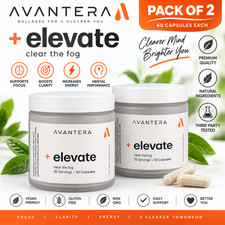 Avantera Elevate Clear The Fog 60 Capsules Focus & Clarity Supplement Pack of 2 picture