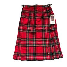 OND O'Neil Of Dublin Royal Stewart Kids Tilt Size 32 (9/10) Red Tartan Plaid picture