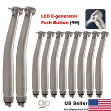 1-10X LED Dental Turbine High Speed E-generator Handpiece Ceramic Bearing 4Hole picture