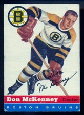 1954-55 TOPPS HOCKEY NHL #35 Don McKenney Rookie EX+ Boston Bruins RC Card picture