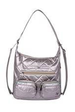 Lug Zipliner 2 Convertible Hobo Bag in Metallic Pearl, 3-in-1 Bag, NWOT picture