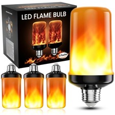 4Pack LED Flame Effect Bulb E26 5W 120V, Dimmable Fire Light, 1400K-1600K picture
