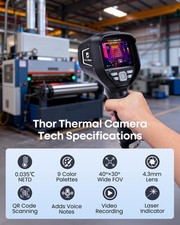 Thor001 Handheld Thermal Camera 512×384 with 2MP Visual Camera Macro Lens 35mK picture