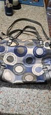 Coach Alexandra Snaphead Print Sateen Satchel/crossbody Blue/Gray Y2K F17582 picture