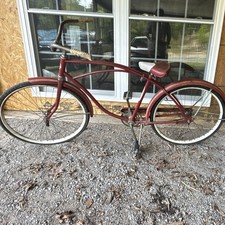 Rollfast Vintage Red Cruiser Bicycle, Rollfast Model, Classic Vintage Bike picture