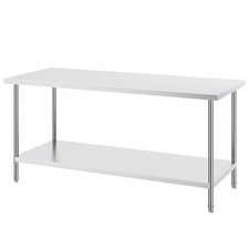 Uimoso Stainless Steel Prep Table for Commercial Kitchen, 30x72x34in picture