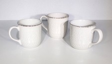 Pfaltzgraff Chateau Cream White Embossed Tea Coffee Mug - Set of 3 Mugs 4