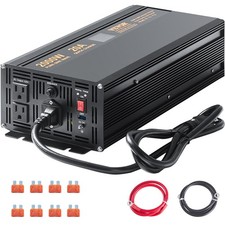 VEVOR 2000W Sump Pump Battery Backup System Inverter LCD Emergency Power Outage picture