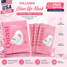 Quasi Salmon PDRN Collagen Face Mask 4Pack Korean Hydrating Gel Mask Cream serum picture