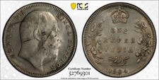 1904-B  India British Rupee SW-7.25 Prid-200 - PCGS AU58 picture