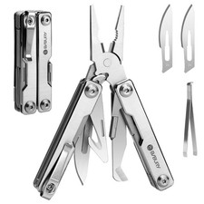 BIBURY Mini Multitool Pliers BI2051A, Pocket with Pliers, Silver picture