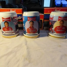 3-BUDWEISER NASCAR STEINS--ANHEUSER BUSCH  SPECIAL EVENT picture
