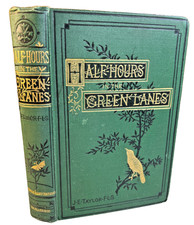 Antique 1884 “Half-Hours In The Green Lanes” Victorian Nature Book Ornate Gilded picture