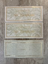 Vintage Hudson’s 2 Paper Gift Certificates & Envelope picture